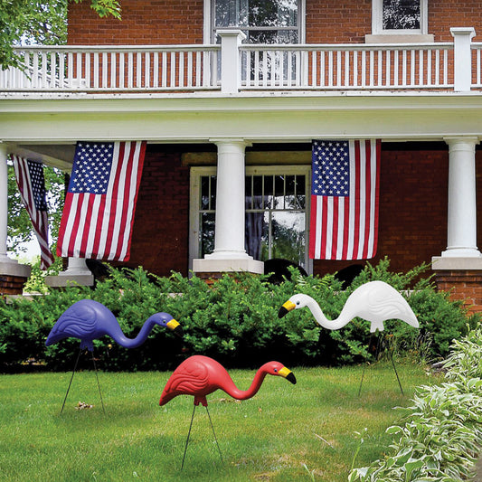 'Merica Mingos - Red, White and Blue Flamingos - 3 Pack