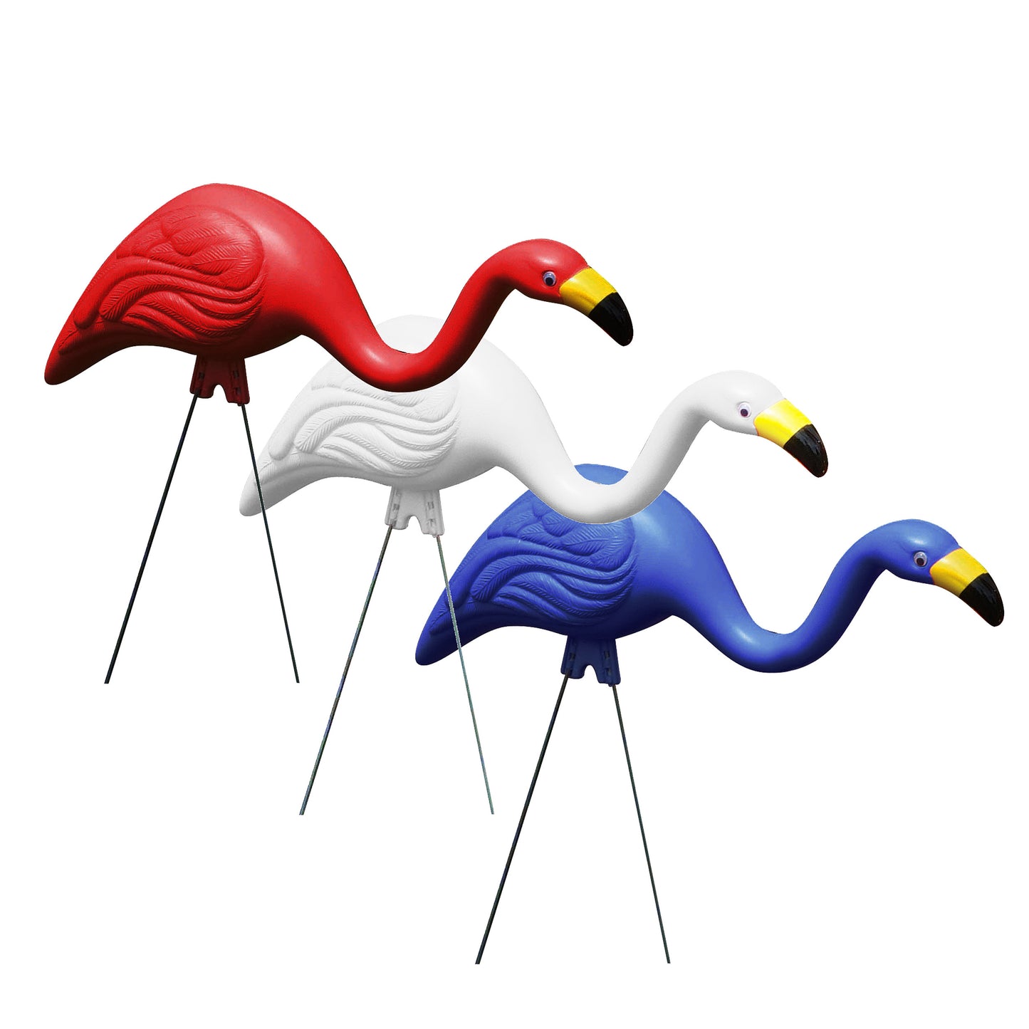 'Merica Mingos - Red, White and Blue Flamingos - 3 Pack