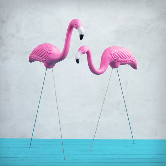 Pink Flamingos - 27" pair