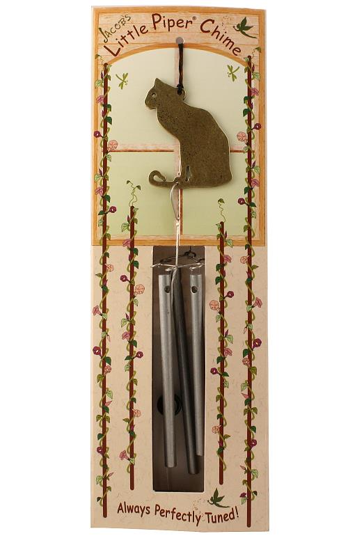 Jacob's Musical Chimes hand tuned wind chime sitting cat in package