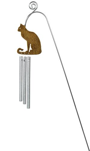 Jacob's Musical Chimes hand tuned chime. sitting cat planter chime.