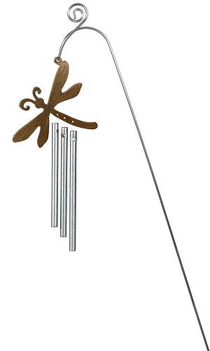 Jacob's Musical Chimes hand tuned chime. dragonfly planter chime.