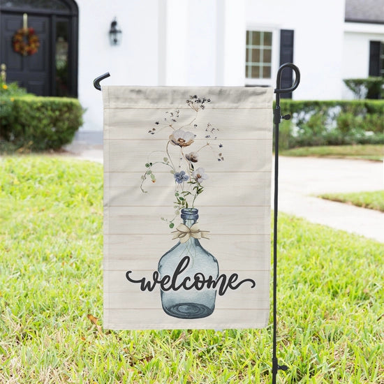 Light Wood Botanicals Garden Flag