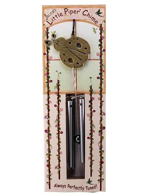Jacob's Musical Chimes hand tuned wind chime ladybug in package.