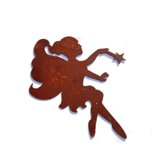Rustic Metal Cut-Out Sign - Fairy