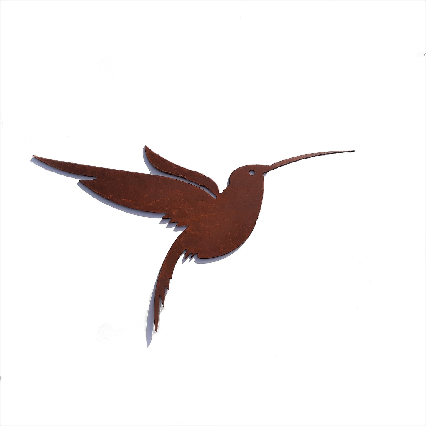 Rustic Metal Cut-Out  Sign - Hummingbird