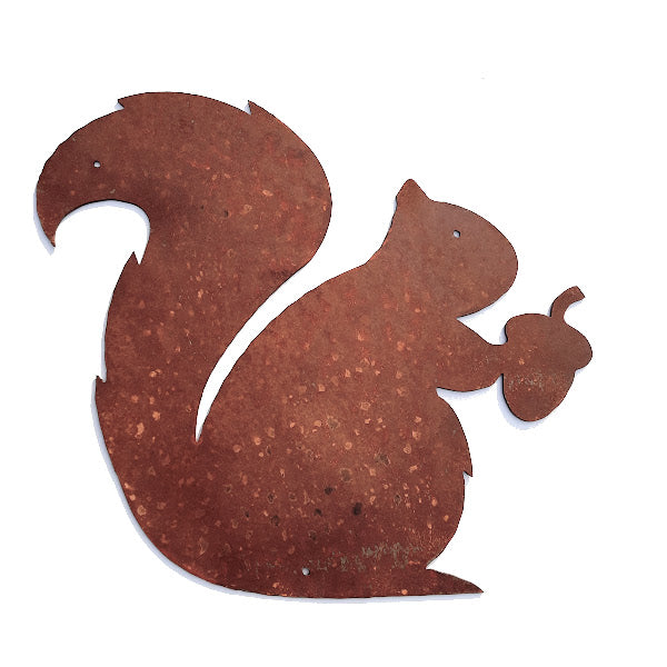 Rustic Metal Sign Cut-Out - Squirrel