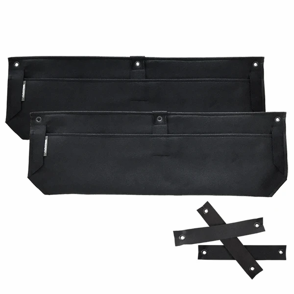 Indoor/Outdoor Vertical Garden - Wally Pro Jr. II Wall Planter - Jr. Black - 2 Pocket