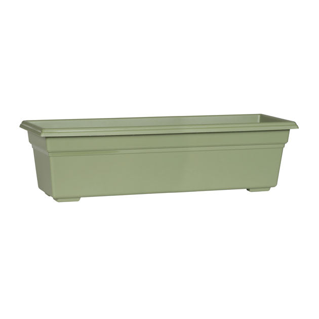 30 inch plastic planter boxes Countryside Flower Box Planter, 18 Inch, White