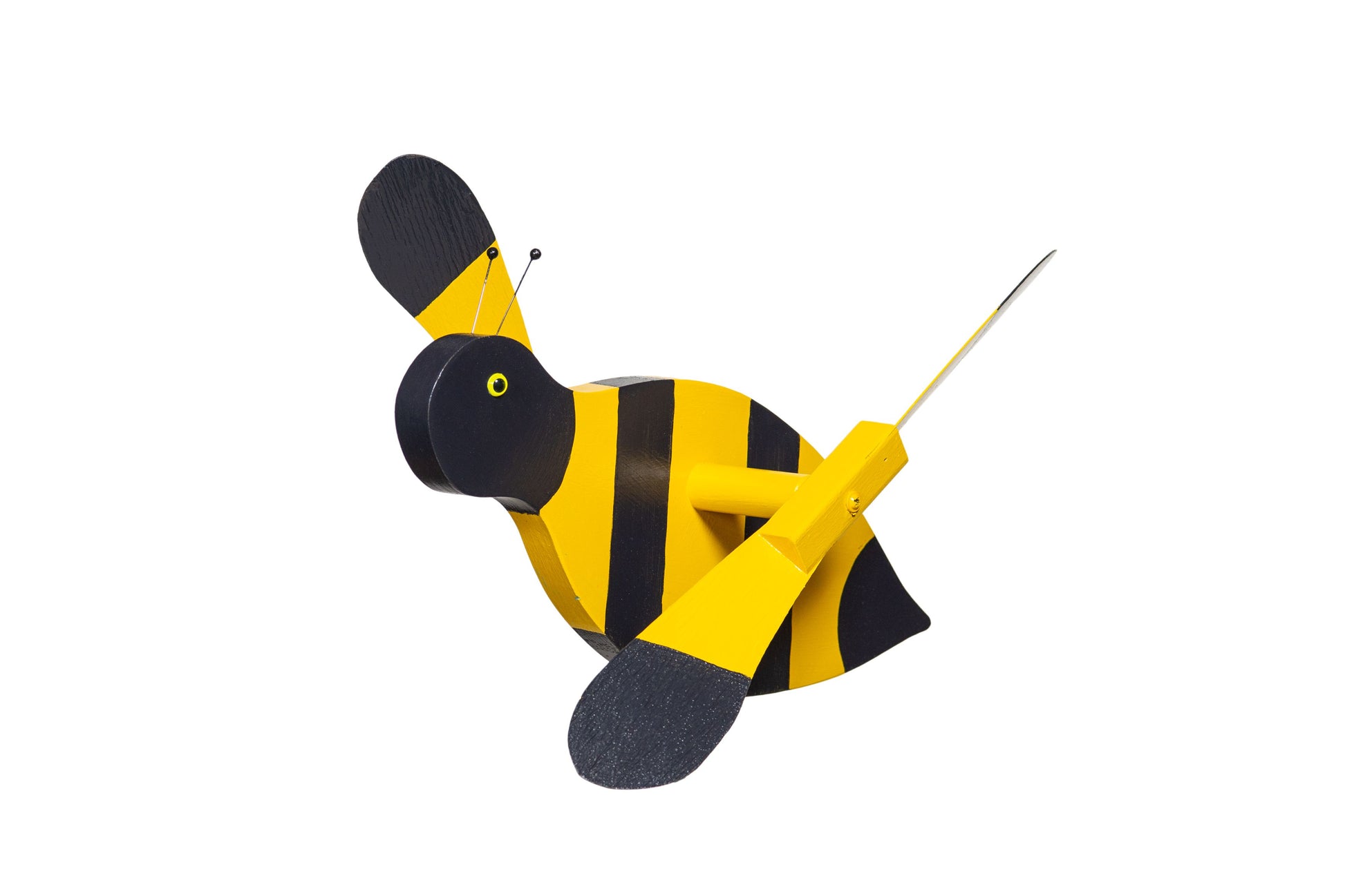 Bee Whirly birds are the best addition to every garden! These are handmade out of 1" thick high-quality signboard, complete with vinyl wings. Amish made in the USA.